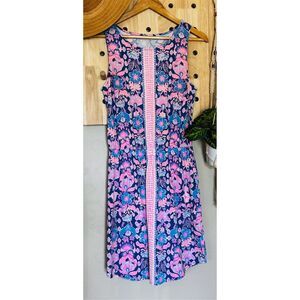 Lilly Pulitzer Windward Dress M Iris Blue Werk It Knee Length Sleeveless